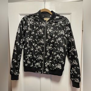 Michael Michael Kors Floral Embroidered Bomber Jacket